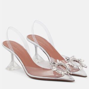 Amina Muaddi Begum embellished PVC slingback pumps